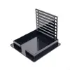 Memo Pad Sticky Note Holder with Stencil Post Note Holder Desk for Dorm Room and Office 6