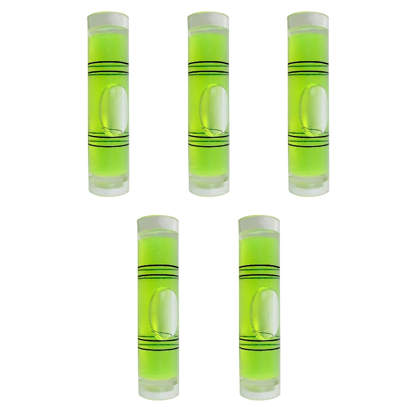5Pcs Round Cylindrical Bubble Level Mini Spirit Level Bullseye Measurement Instrument Portable Measuring Tools