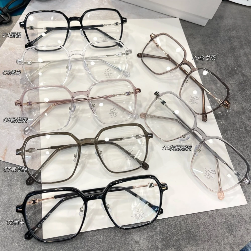 

Transparent Eyeglasses Fashion Men and Women Small Size Full Rim Acetate Square Glasses Frame Custom Prescription Lens