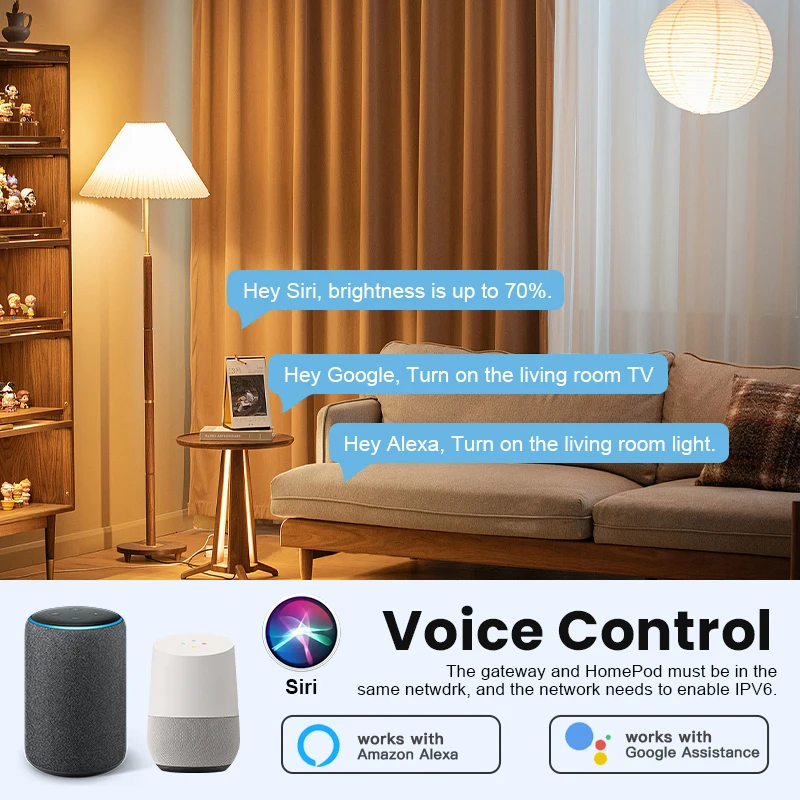 Tuya Matter Thread Hub Zigbee Smart Home Bridge Matter Gateway Hub Siri Voice Control Work With Homekit Smartthings Google Alexa, Alina Gadgets