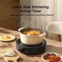 Электрическая керамическая варочная панель XIAOMI MIJIA, индукционная плита мощностью 200 Вт, 10-уровневая мощность с блокировкой безопасности от детей, таймер, версияCN с адаптером — изображение 4