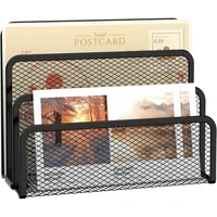 Desk Organizer 3-layer Metal Iron Mesh Holder Notebook Stand Rack  for Magazine Document File Book Rack Organizer Office 1