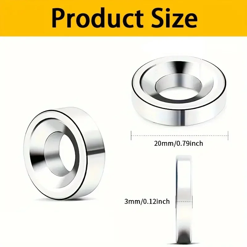 15x3/15x5/20x3mm-M4 Magnets with Holes,Small Rare Earth Magnets, Neodymium Disc Countersunk Hole Magnets for Refrigerator 4