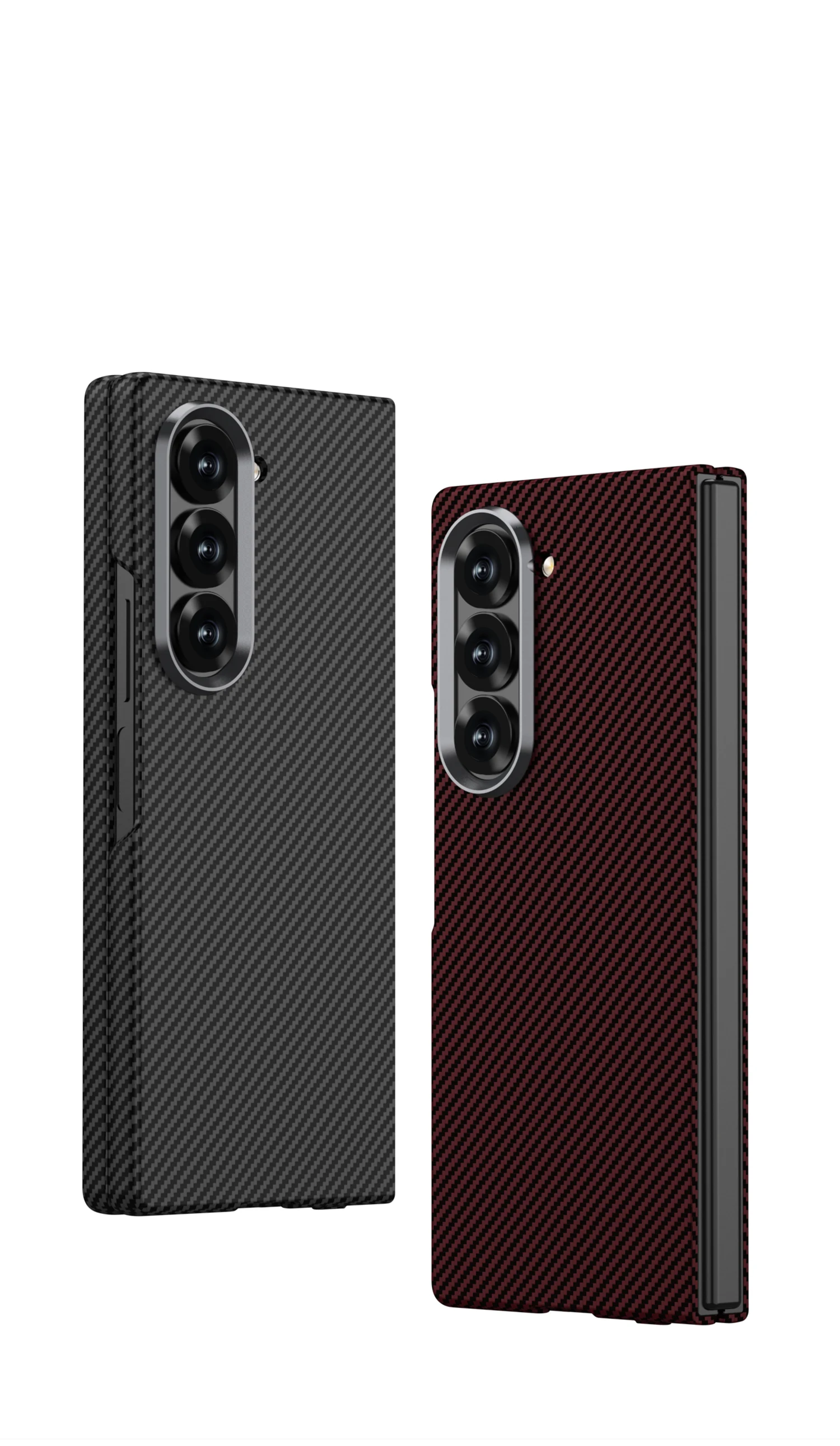 Ultra-thin Carbon Fiber Texture Case For Samsung Galaxy Z Fold 6 Screen Glass Pr