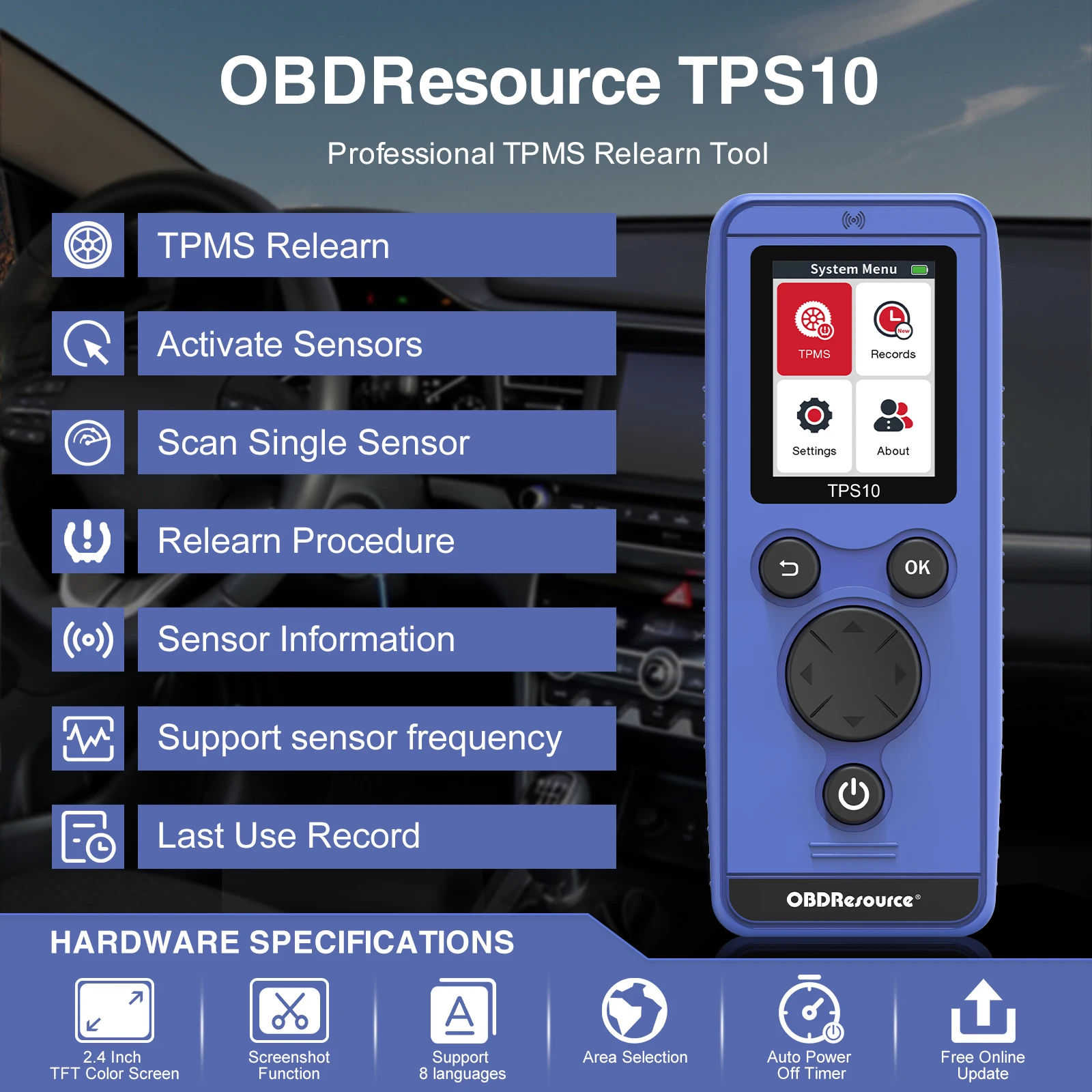 OBDResource  TPMS 缳  TPS10 BMW ƿ   ̾ Ÿ ǾƮ ڵ Ÿ̾ з ͸ ý