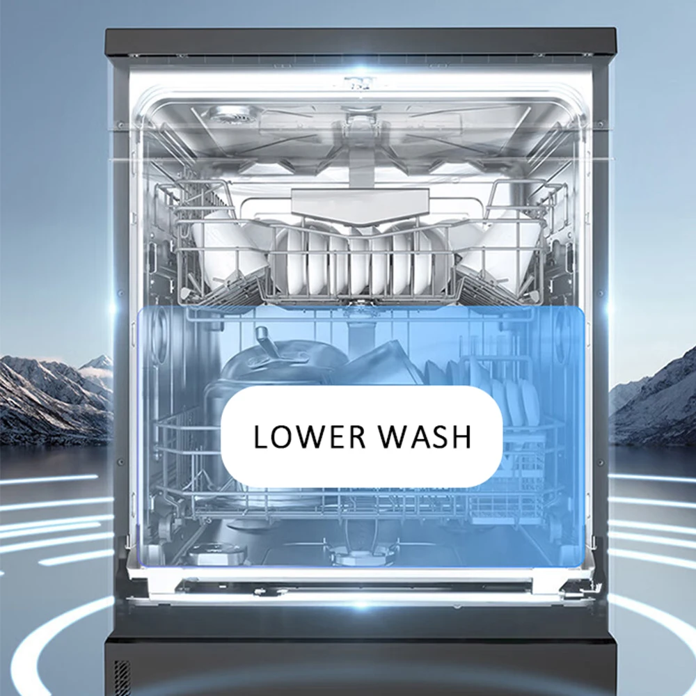 Dishwasher Dual Hot Air Drying Independent Built-in Dual-purpose Dishwasher 598*570*775mm 3