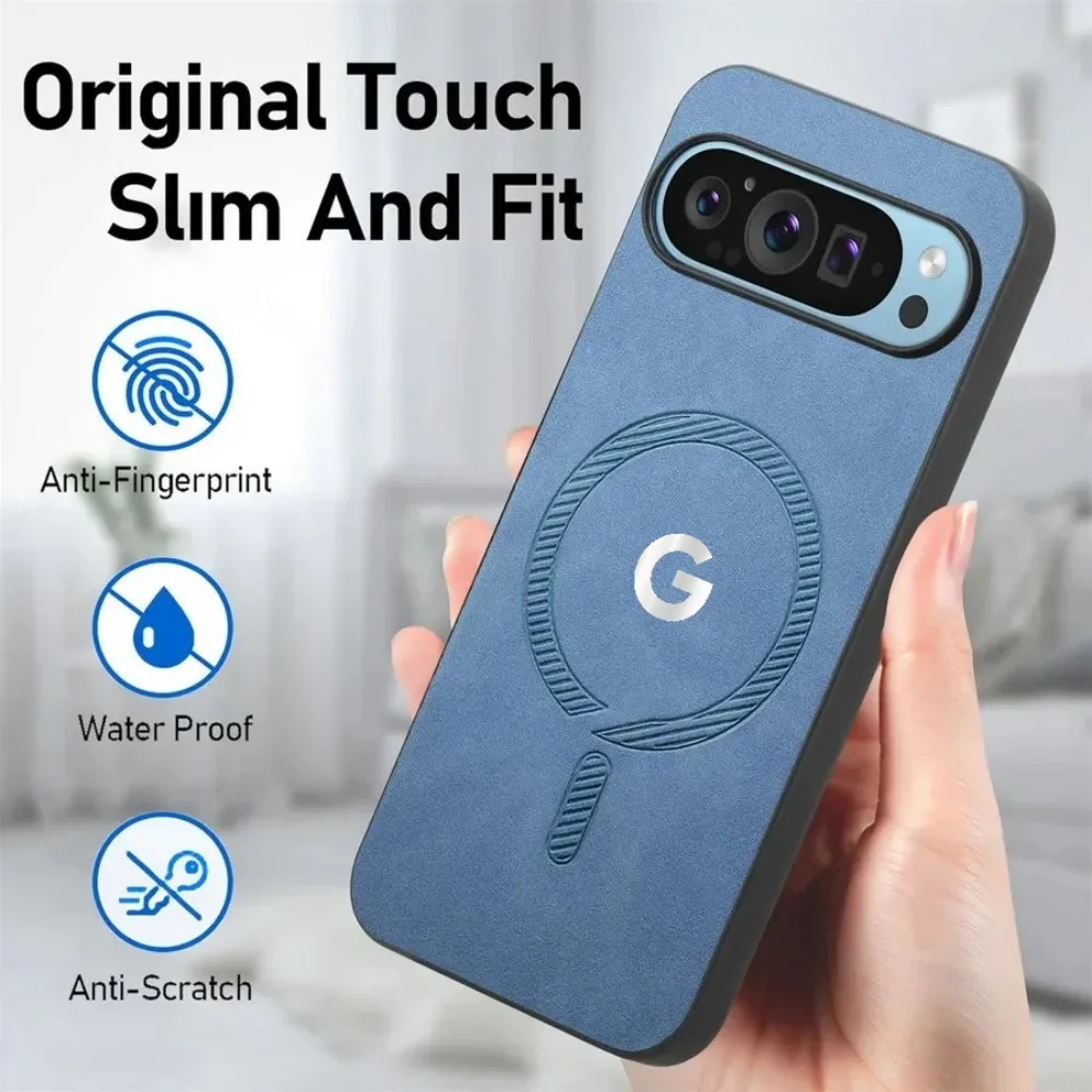 Leather Slim Case - Skin-Friendly, Magnetic, Full Protection Against Drops