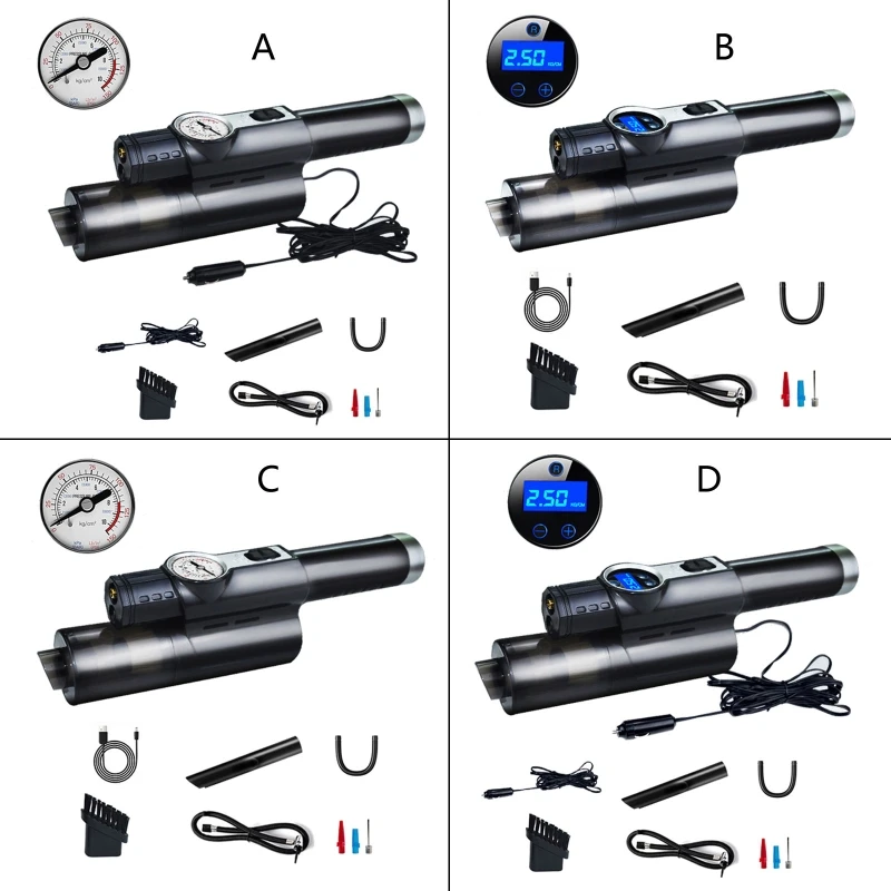 Ÿ̾ inflator ڵ  ûұ 4-in-1 ޴  Compressr   Ÿ̾ з  LCD ÷ /ǽ