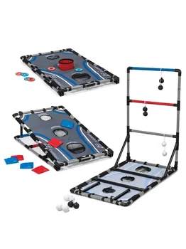 3-in-1 Tailgate Game Set - Cornhole, Ladderball, Washer Toss 1