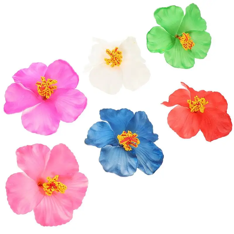 6pcs Fashion Hair Clips Hibiscus Flower Hair Clip Girl Hair Clips Women Hair Pin Hawaiian Hair Clip Women Barrettes 4