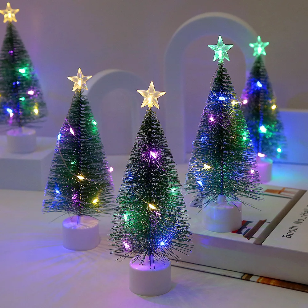 

Creative LED Colorful Light-emitting Christmas Tree Night Light Desktop Ornaments Christmas Atmosphere Decoration Gifts