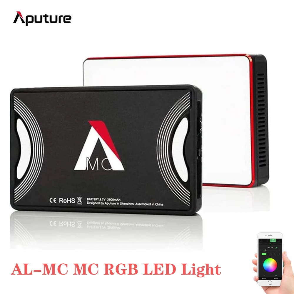 

Aputure AL-MC RGB LED Lights for Youtube/Video/Studio/Photography CCT Control Photography LED Lamp Mini RGB Light Lamp