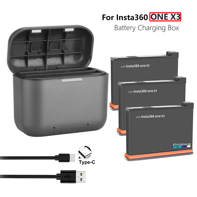 For Insta360 ONE X3 Battery 2200mAh 2 Card Slot Battery Charging Box for Insta  360 ONE X 3 Action Camera Action Camera - AliExpress