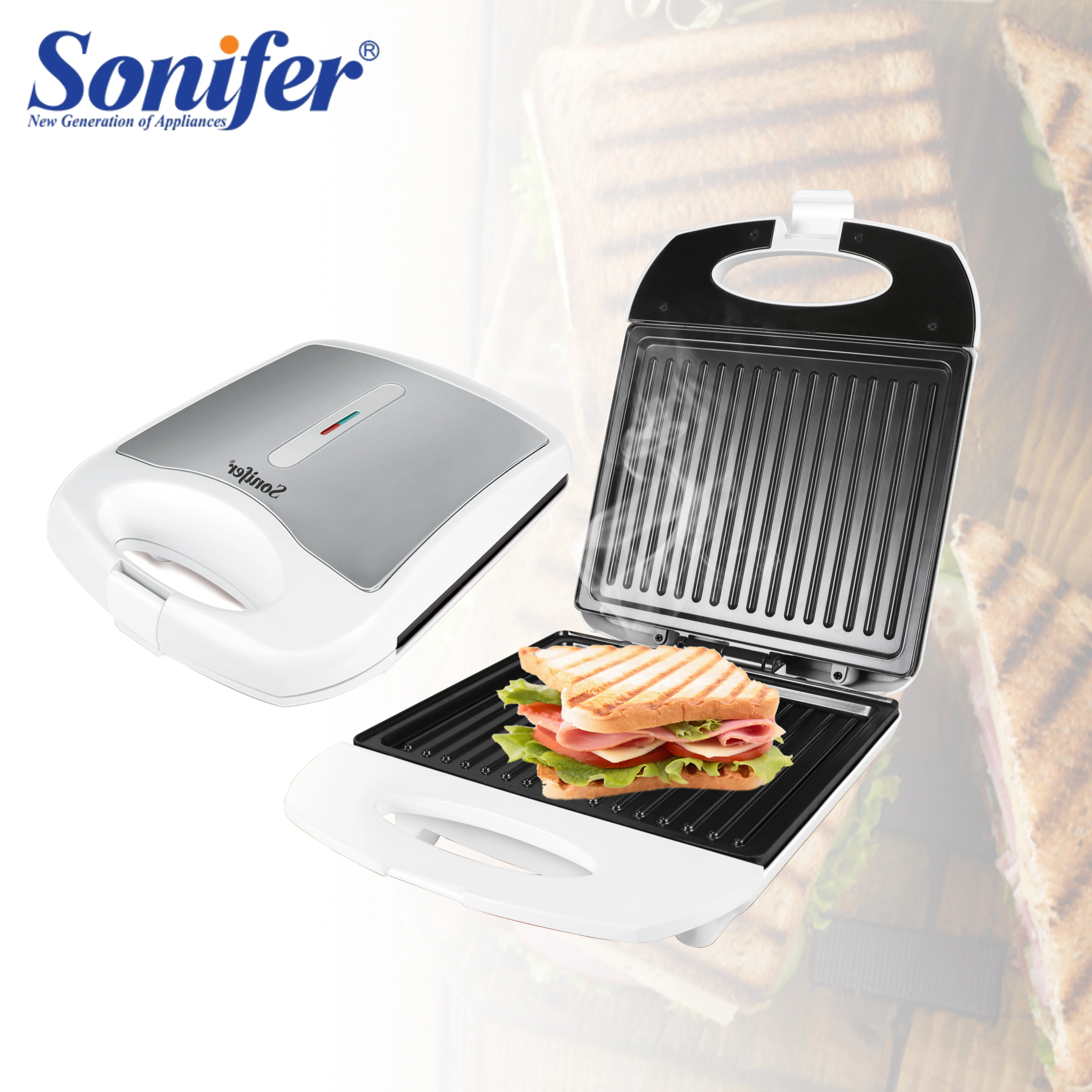 Sandwich Maker Grill With Non-stick Inner Plates Panini Machine, Automatic  Temperature Control Grill 700w - Sandwich Makers - AliExpress