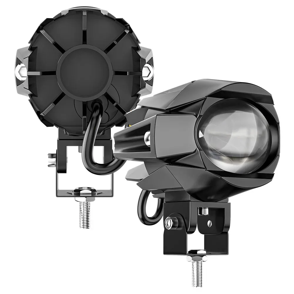 LED motorcycle electric car spotlights retrofit dual light external lens strong headlights paving street lights