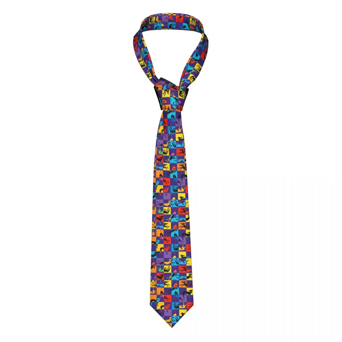 

Pop Art Hounds Lurcher Neckties Mens Personalized Silk Greyhound Whippet Sighthound Dog Neck Tie for Wedding