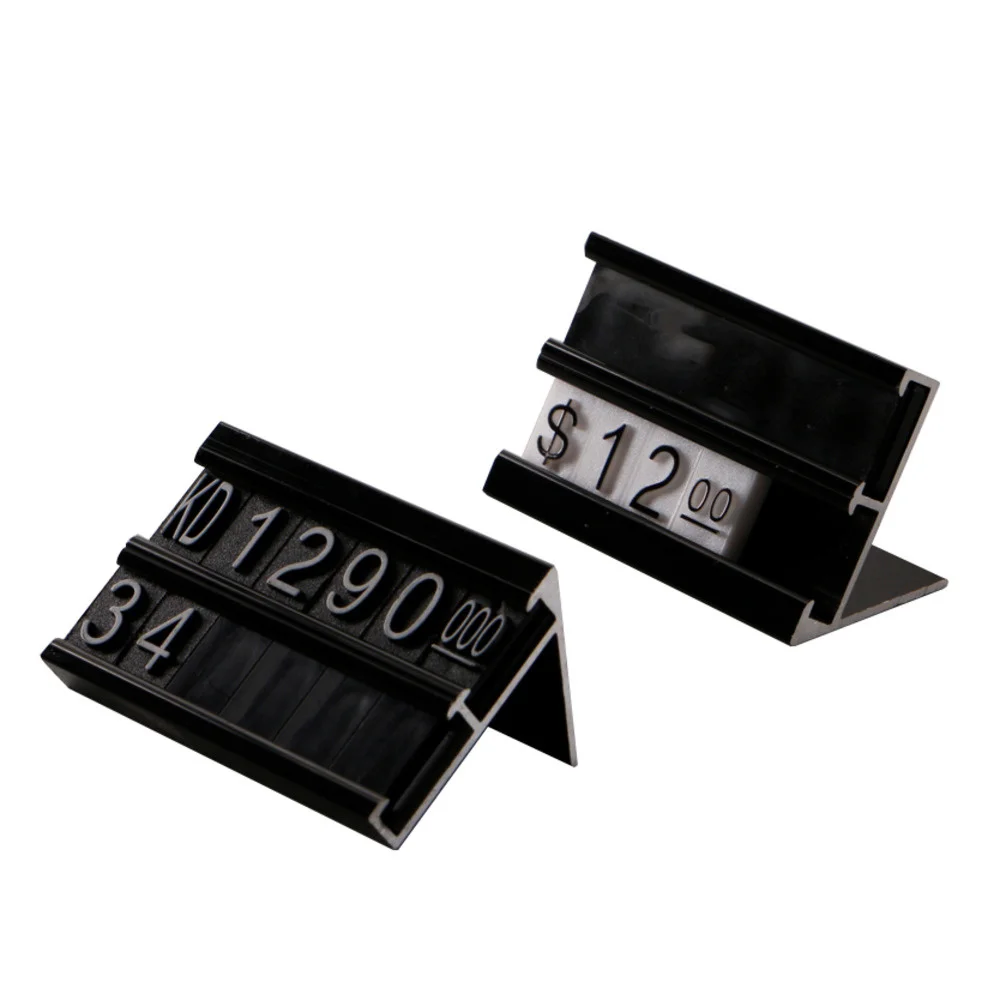 Fat Aluminium Frame Adjustable Sale Price Tag Two Lines Appliances Furnitures Numberal Cube Shelf Edge Talker Counter Top