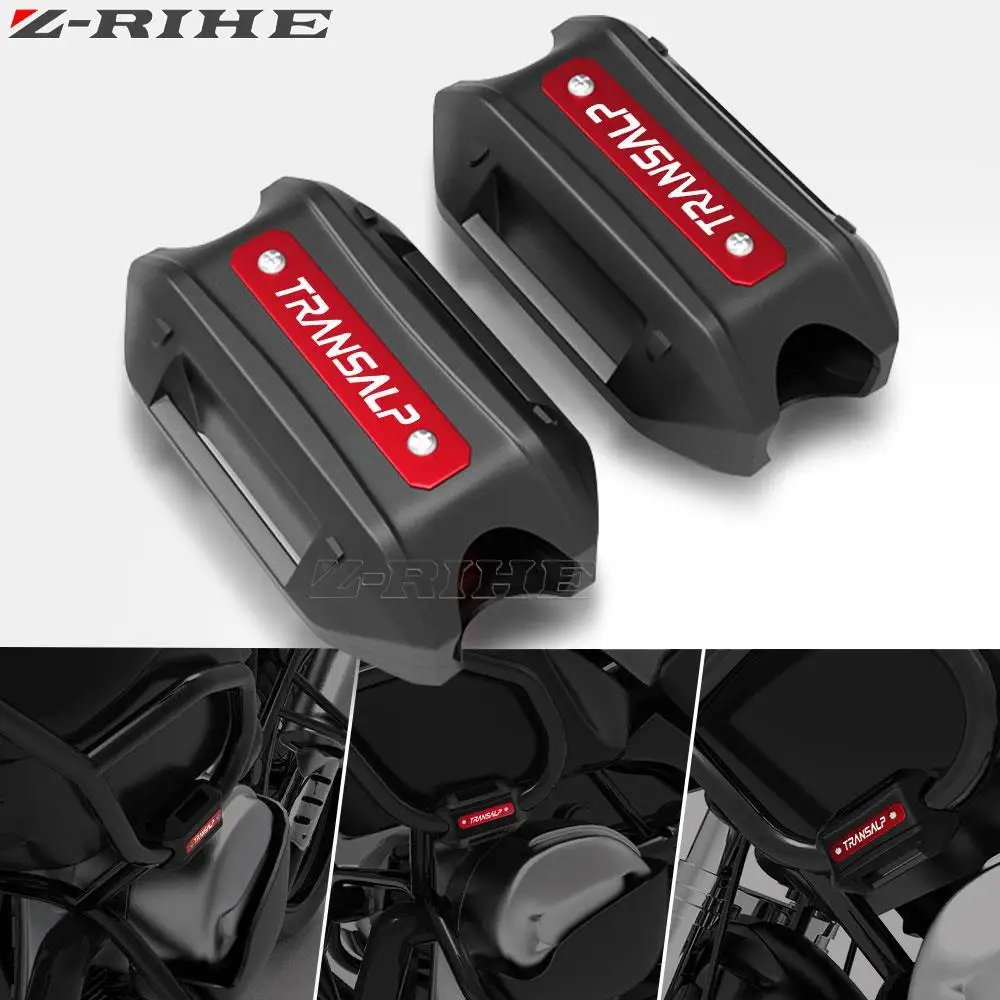 Portachiavi Moto In Pelle E Lega Di Zinco - Con Logo Honda Transalp 600/650/700 - Nero