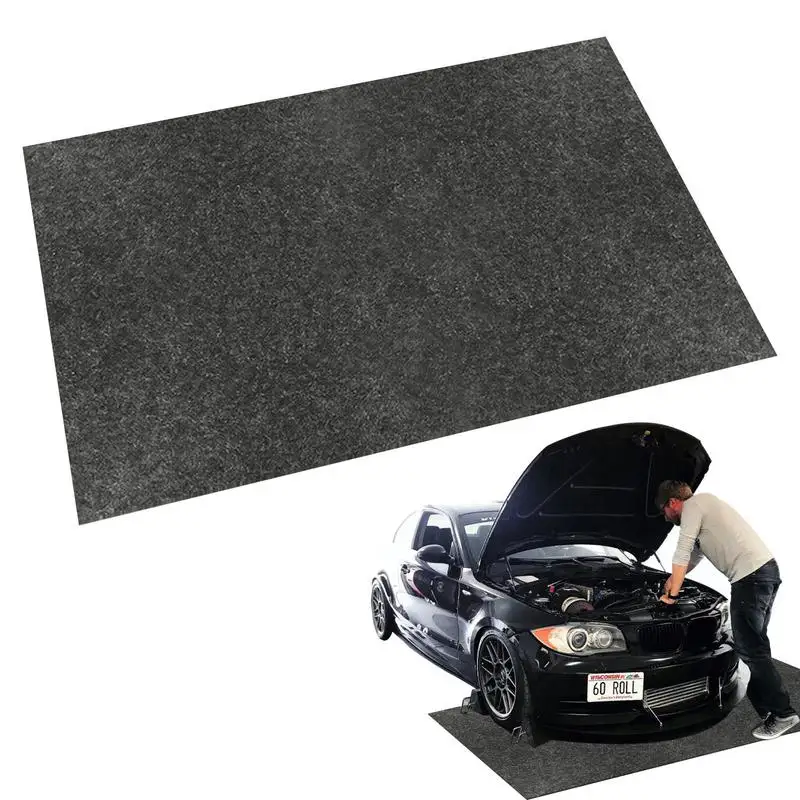 

Garage Floor Mat Oil Drain Pan Waterproof Rubber Backing Layer Protect Floor From Spills Drips Splashes And Stains