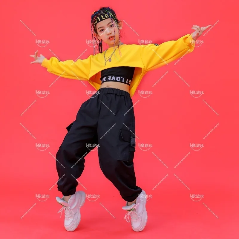 

Новые Модные Детские джазовые костюмы для девочек в стиле хип-хоп, топы для пупка.