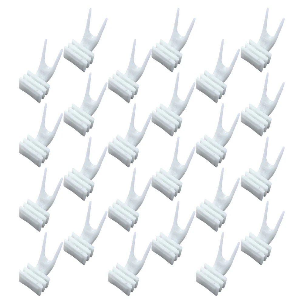 

50 Pcs Parrot Cage Supplies Bird Food Holding Forks Vegetable Holder Accessories Cages Birdcage Plastic Fixing
