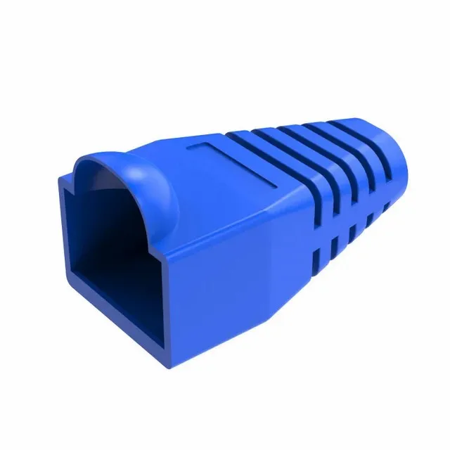 100 Stivali Antistrappo Gialli Per Connettori RJ45 Cat5e Cat6 - LOGICO CBT101YL