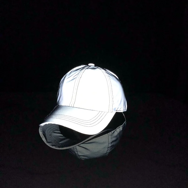 

High quality lightweight reflective luminous cap men outdoor sports and leisure hip-hop baseball cap gray ladies sun visor