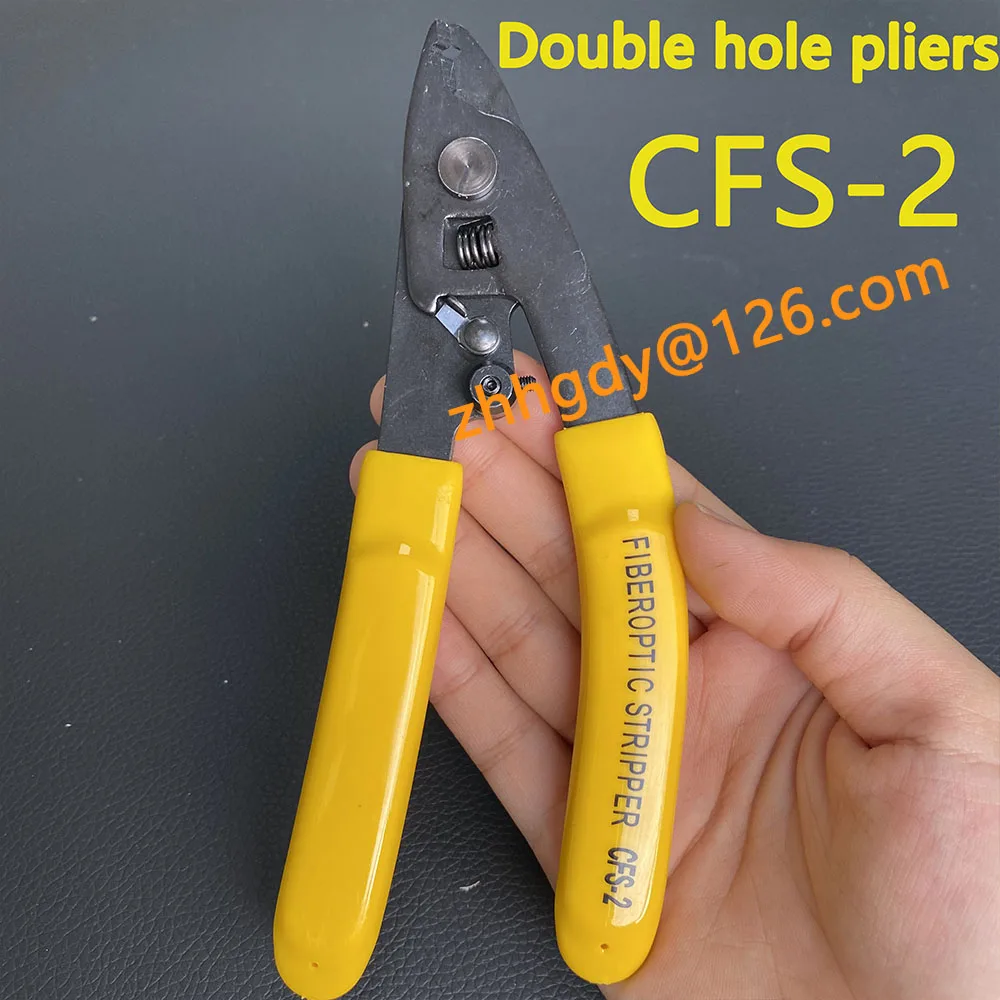 CFS-2 double-mouthed pliers peeling pliers CFS2 coating stripper fiber cutting knife cold splicing tool paron 6 hole multifunctional wire stripper fine grinding stripping shearing type wire clamping pliers double layer two color comfortable handle wire cutting pliers awg20 10 0 8 2 6mm² jx 1143 a