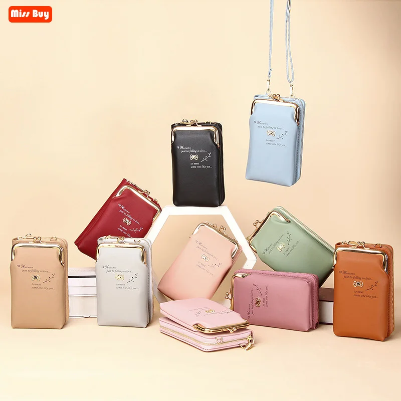

Universal Phone Bag letter Printing PU Leather Mobile Phone pouch for iphone 14 13 12 Pro For Samsung Galaxy S22 S23 Ultra Case