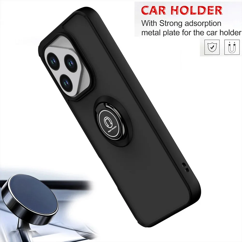 Enhanced Title:  
Durable Armor Matte Case with Magnetic Ring Stand - Shockproof Protection and Versatile Kickstand