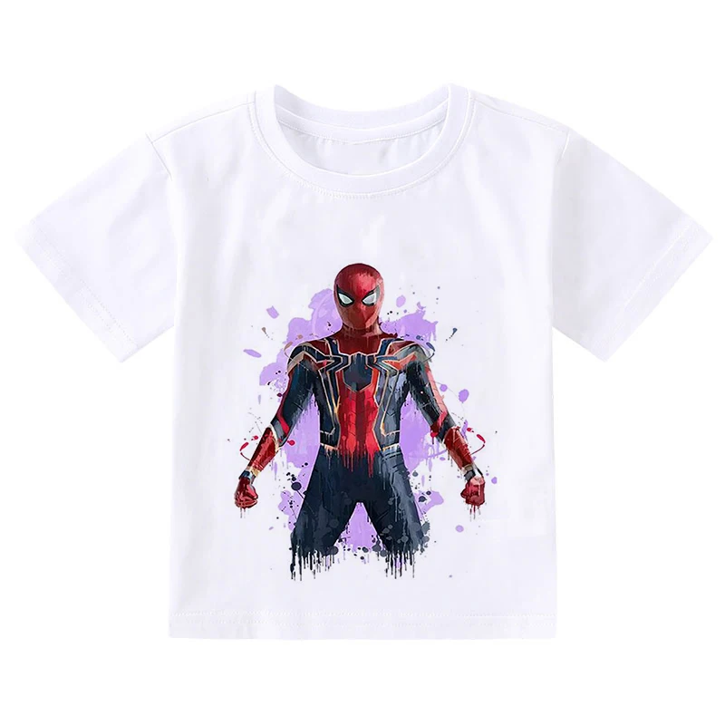 New Disney Hulk Iron Man FashionT-shirt For Boys Clothing Short Sleeve Print Cartoon Style Summer Anime 2-9Y Tee Top Gift Tshirt cool kid t shirt Tops & Tees