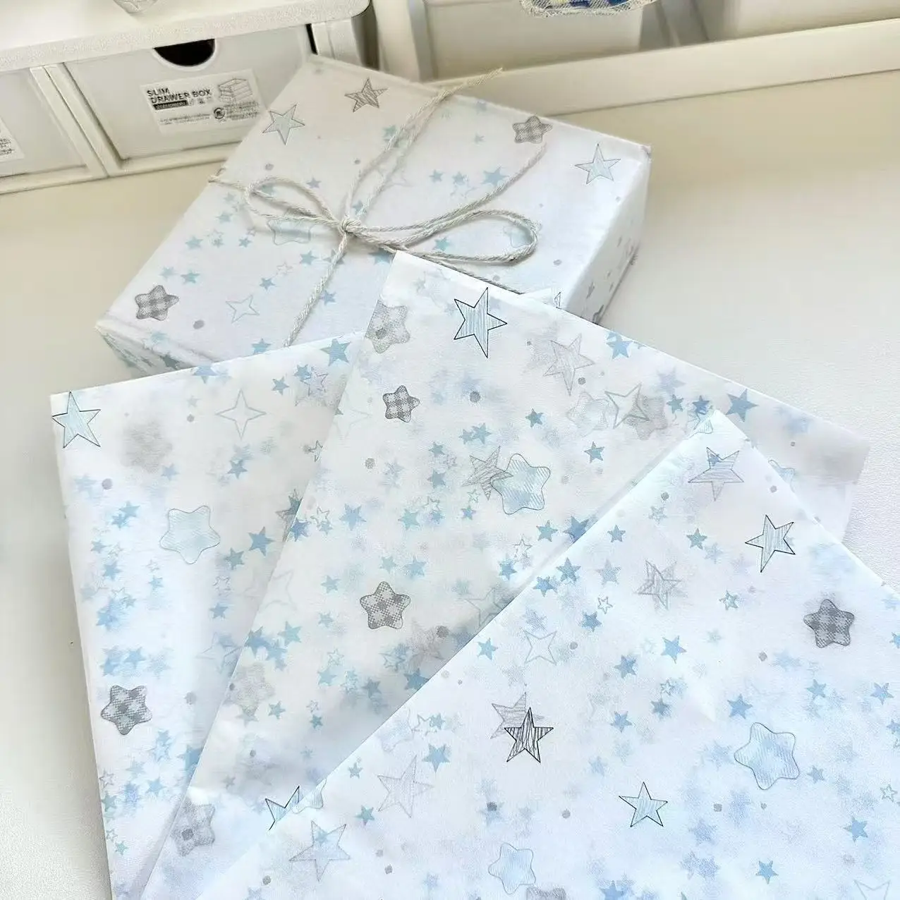 Vierblättriges Kleeblatt-Seidenpapier, gemustert, Eiscreme-Seidenpapier, Seidenpapier-Packung, bunt, für Party-Dekoration, Urlaubsgeschenk – Detail 15