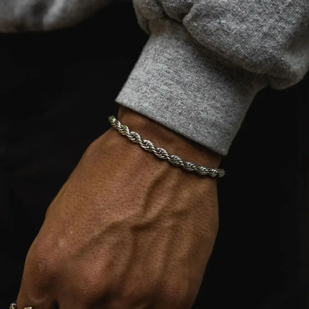 Stainless Steel Rope Bracelets 2-5MM for Men Boys Adjustable Gold Silver Color Links Wristband Rock Punk Cool Jewelry Gift