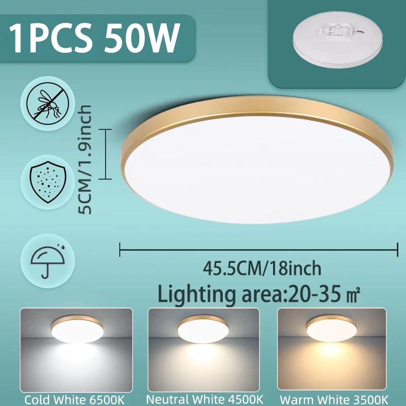 ตัวเลือกสินค้า โคมไฟเพดาน LED 220V ประหยัดพลังงาน สำหรับตกแต่งบ้านสไตล์โมเดิร์น