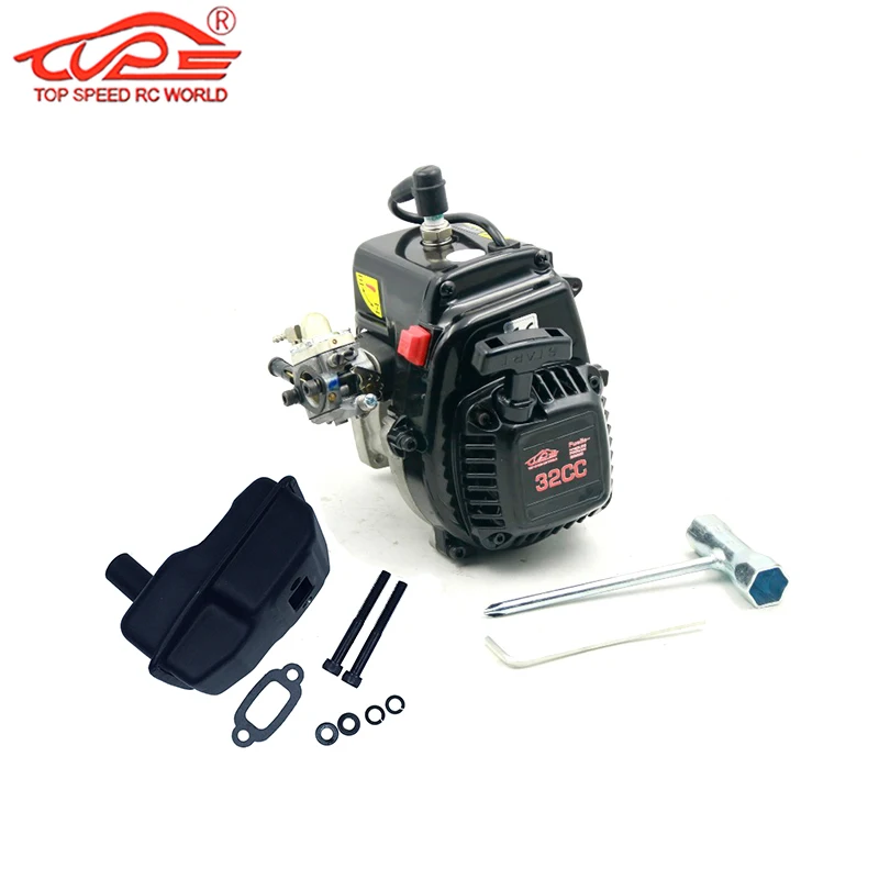 Nuovo Motore A Benzina A 4 Bulloni 32Cc Con Carburatore Silenziatore Per 1/5 Hpi Rovan King Motor Baja Losi Rc Car