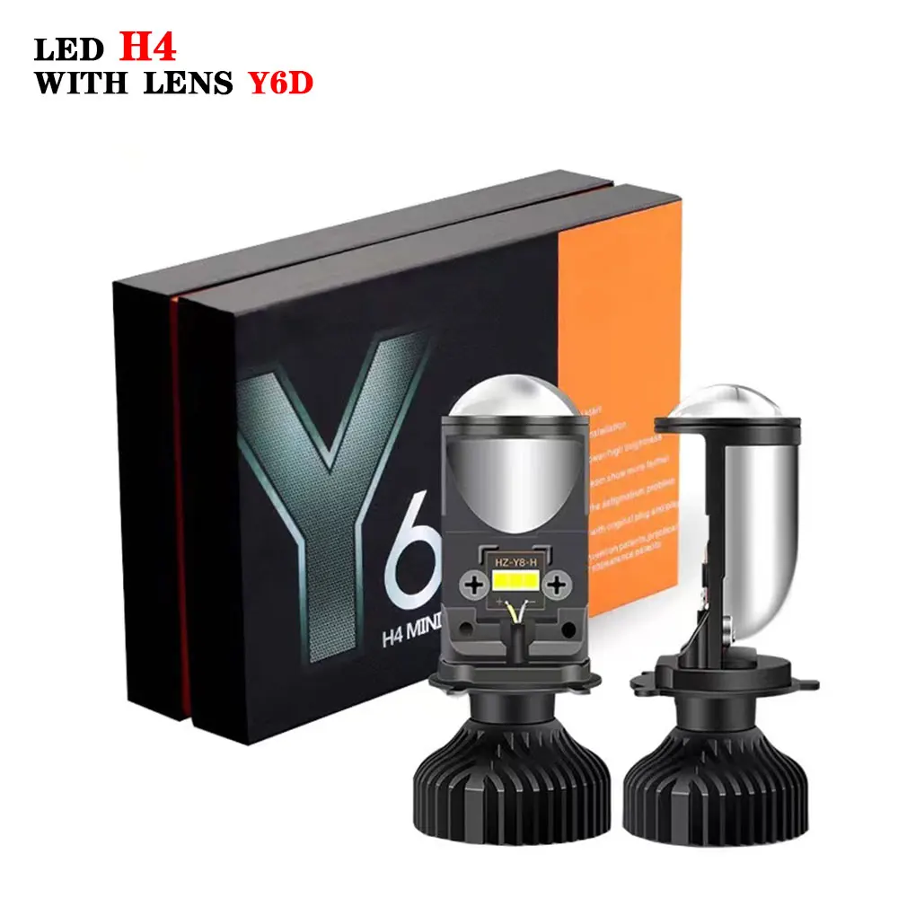 

Car Super Bright Mini Canbus Y6 H4 LED 120W Car Headlight 6500k Lens Auto Lamp H4 12000LM Fog Lights Bulb
