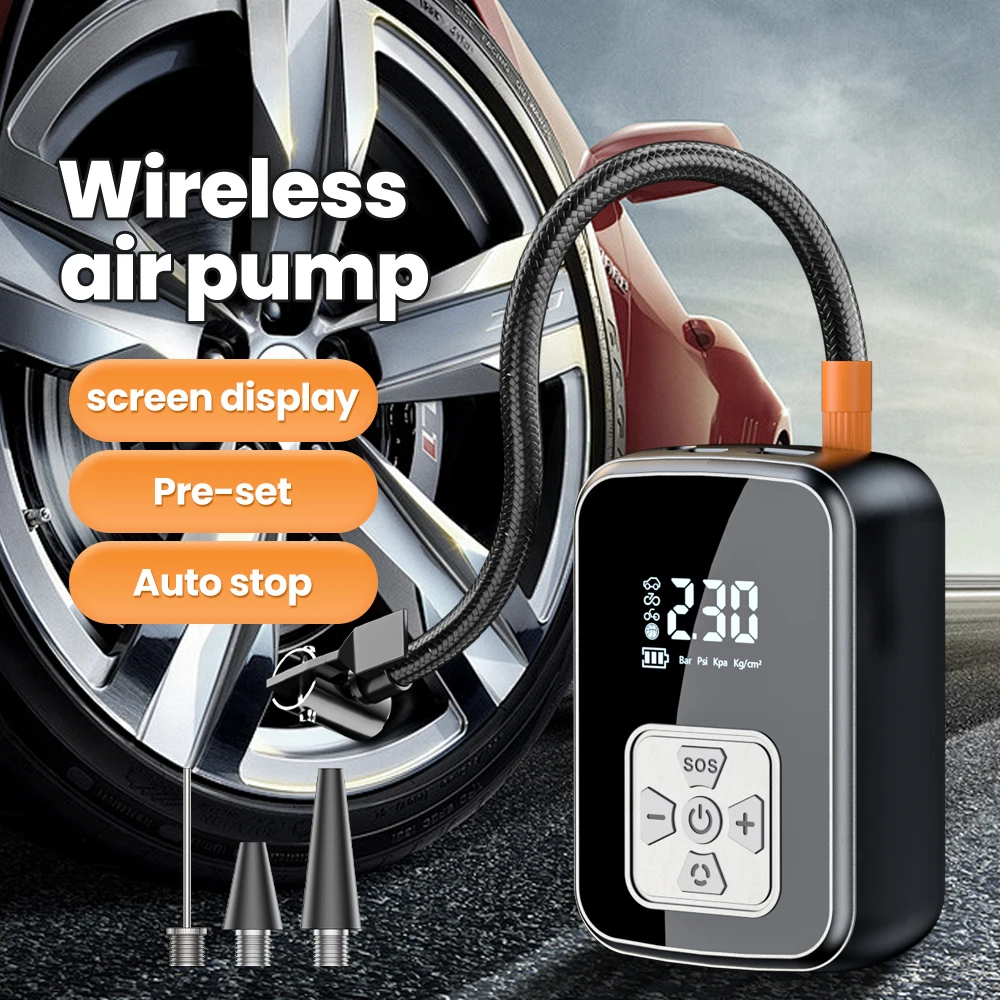 Portable Car Air Pump Electric Tire Inflator Intelligent Digital Display thumbnail 2