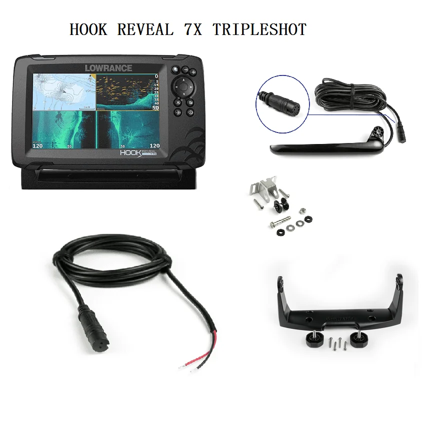 LOWRANCE HOOK REVEAL 7X TRIPLESHOT sonar detection