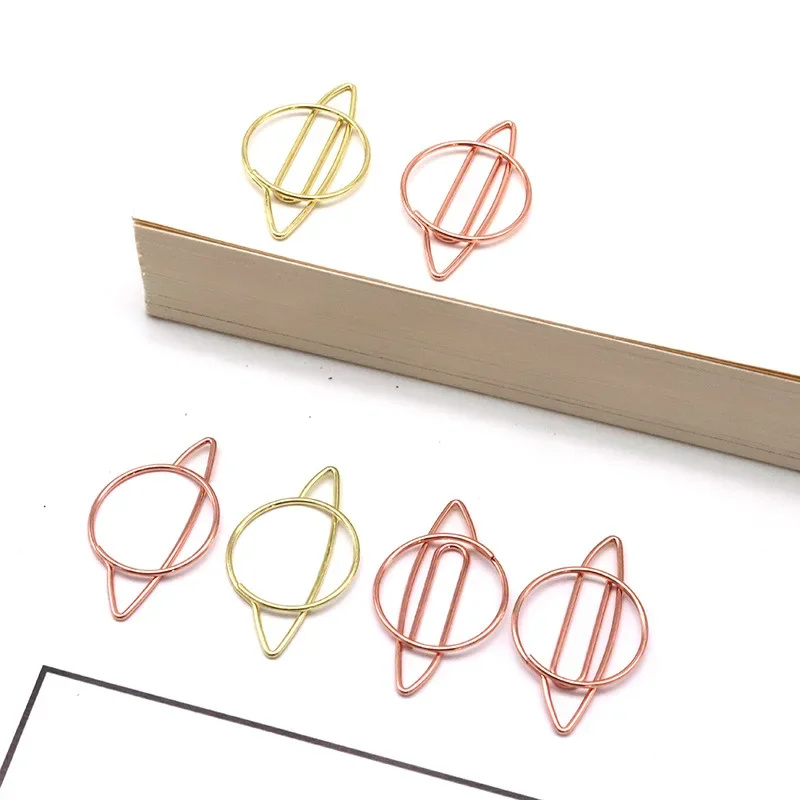 

20PCS Paperclips Planet Creative Shape Paper Clip Document Clips Office Clips for School Office Stationery Bookmark Clip