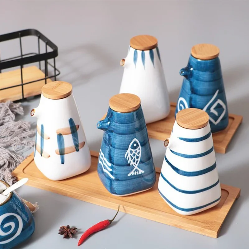 SMASOLO Bouteille De Vinaigre En Céramique Japonaise Pour Sauce Soja - 4