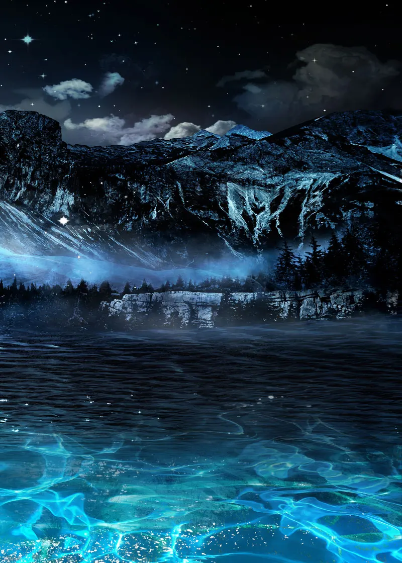 thumbnail image 1 of Velero en el lago, noche profunda, naturaleza muerta, impresiones en lienzo, luz de luna, montaña, paisaje natural, póster, pinturas de arte de pared para el hogar, 1 of 5