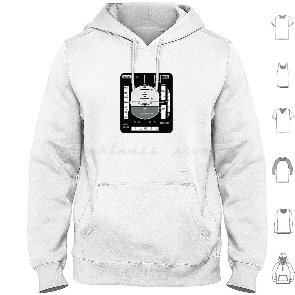 

Electronic Flight Instrument System Efis Hoodie cotton Long Sleeve Aviation Pilot Airplane Plane Flying Flight Fly Avgeek