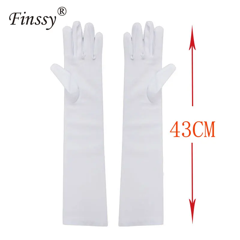 Lolita Cosplay Maid Gloves for Girls Halloween Costume for Girls Gloves Etiquette Elastic Tight Spandex Warm Gloves White Black