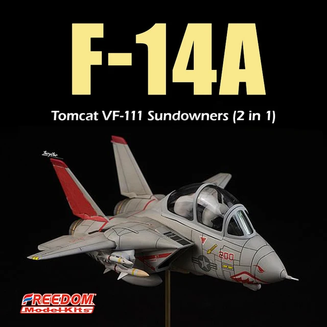 프리덤 조립 항공기 모델 키트, Q 버전 F-14 A VF-111 전투기, F162061 인기 추천 제품 할인 특가