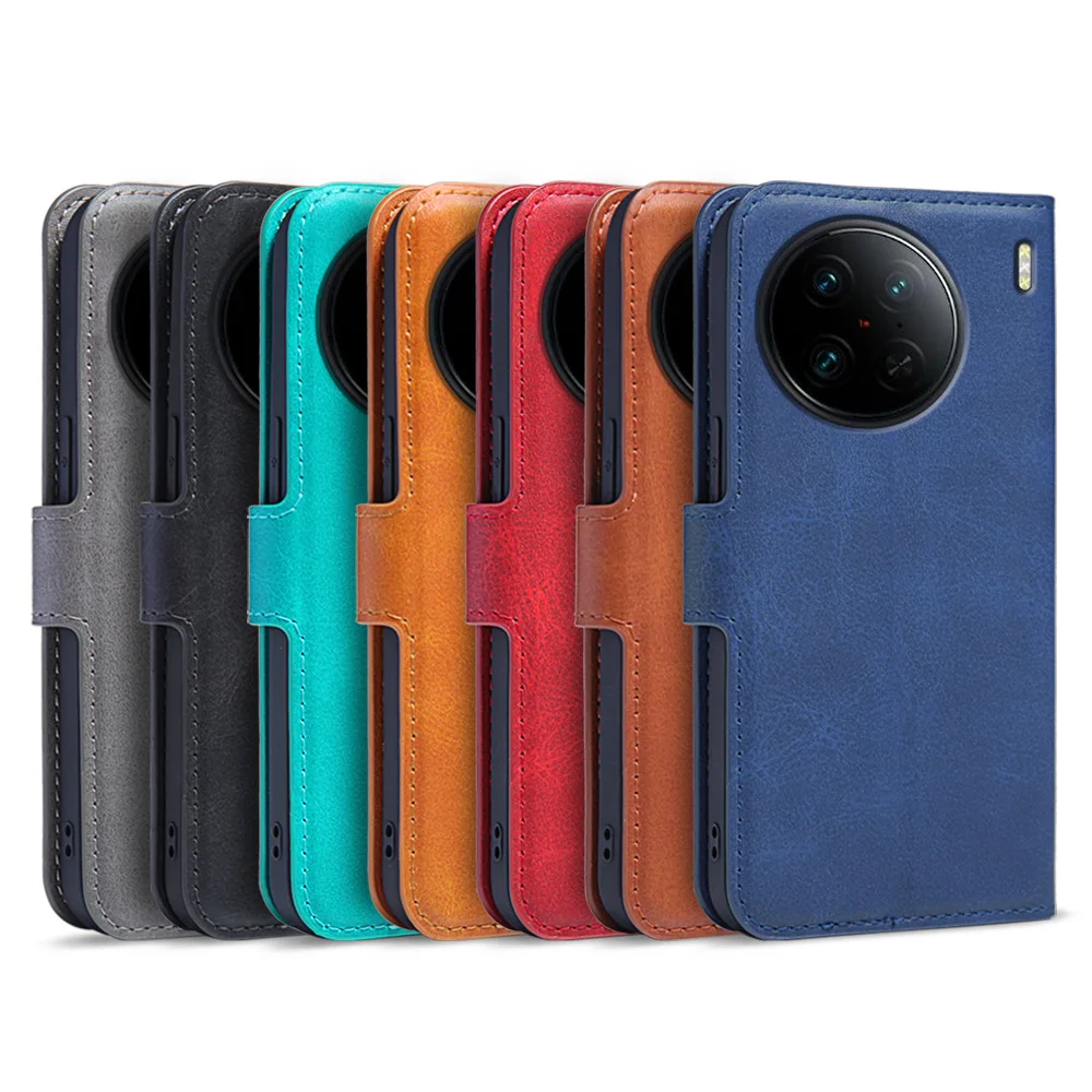

For VIVO X90 Pro Case,Pu leather Material case for VIVO X90 Pro Plus,vivo X90 wallet Magentic flip cover