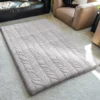 Japanese Floor Mattress Futon Mattress Full Size, Thicken Roll Up Tatami Mat w/ 100% Cotton Washable Cover, Portable & Foldable 1