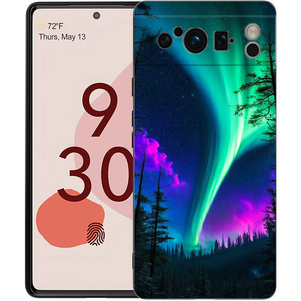 Stunning Northern Lights Soft Shockproof Black Phone Case - TPU Shell
