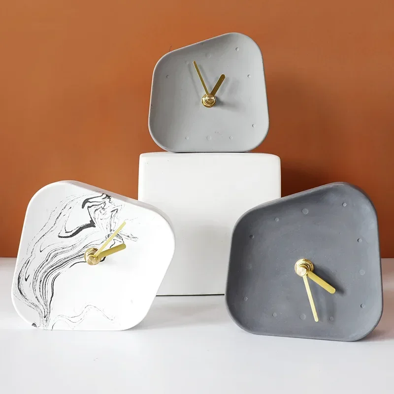 

Mute Clock Original Design Soft Ornaments Home Decoration Modern Minimalist Desk Clock