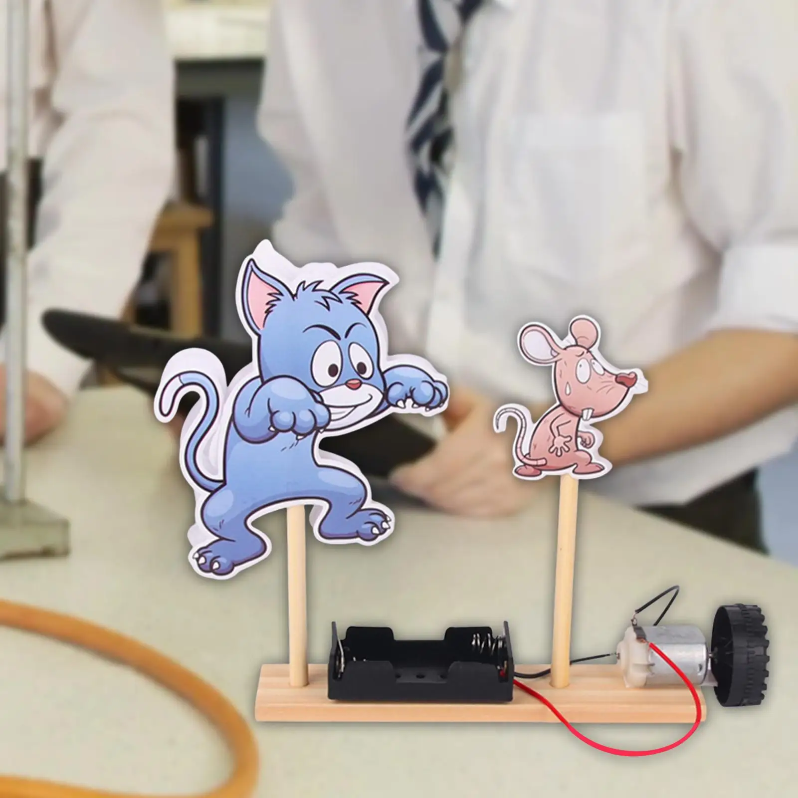 

DIY Science наборы для экспериментов Раннее Обучение мелкой моторики DIY сборка учебные пособия Кот и мышь для детей