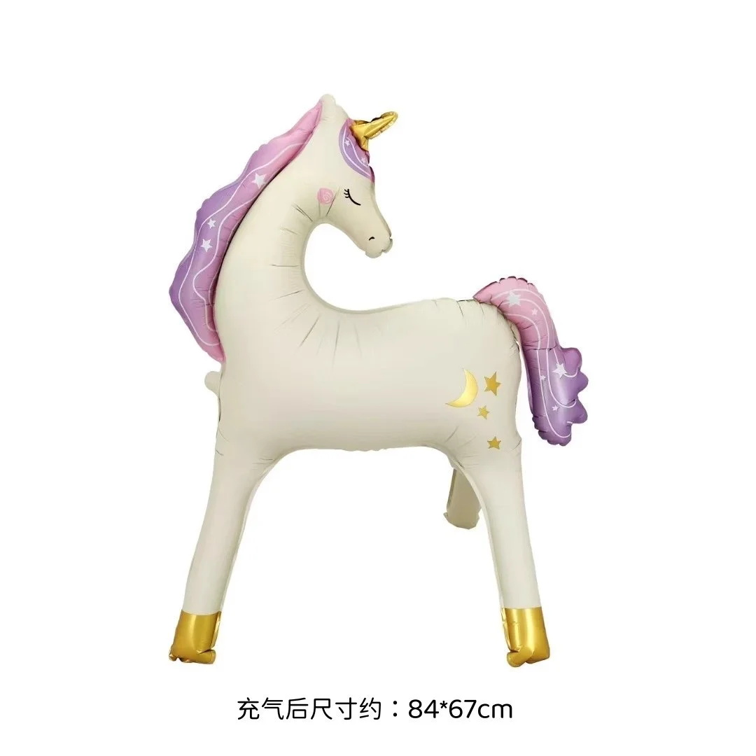Neue 3D Schmetterling Einhorn Folienballons im Waldprinzessinnen-Stil für Mädchen-Geburtstagsfeiern, Traumhafte Hochzeitsdekoration und Geschenke – Detail 13
